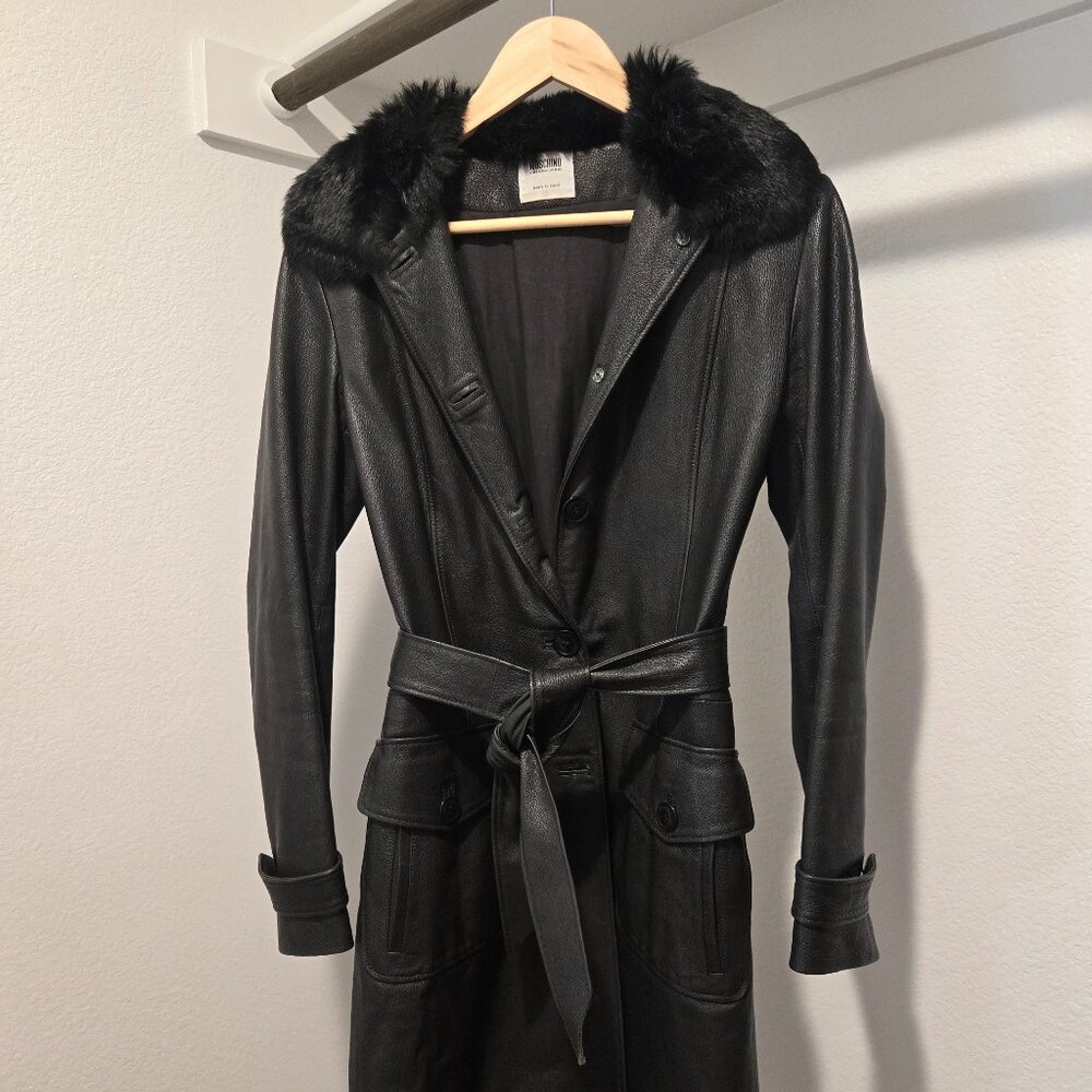 Moschino Italian Leather Elegant Women's Jacket